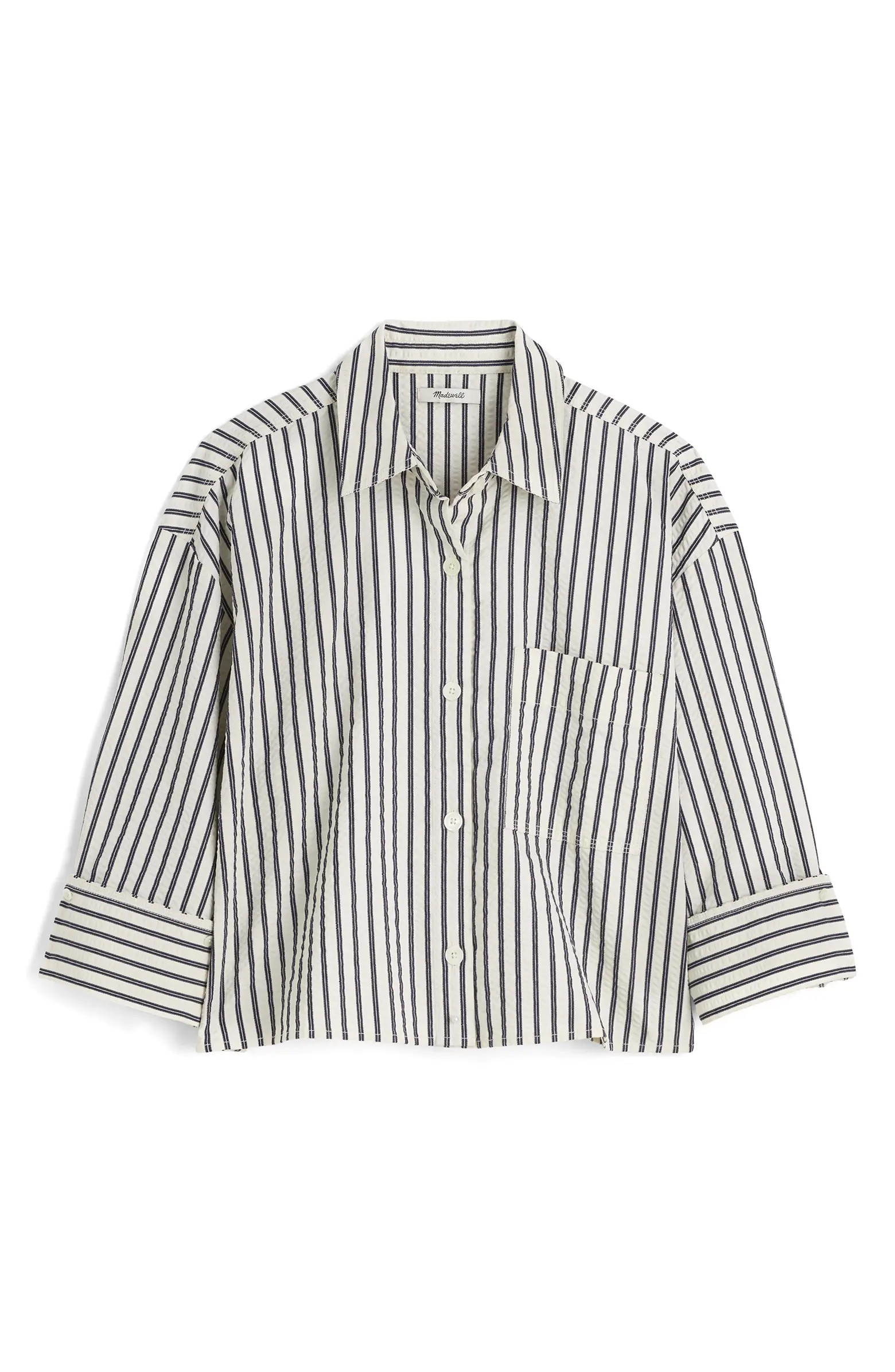 Madewell Straight-Hem Shirt in Seersucker | Nordstrom | Nordstrom