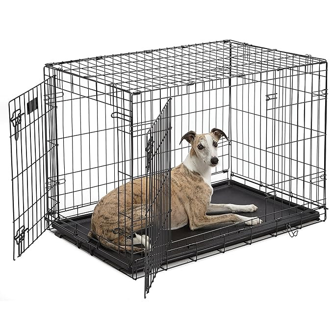 MidWest Homes for Pets Dog Crate | iCrate Single Door & Double Door Folding Metal Dog Crates | Fu... | Amazon (US)