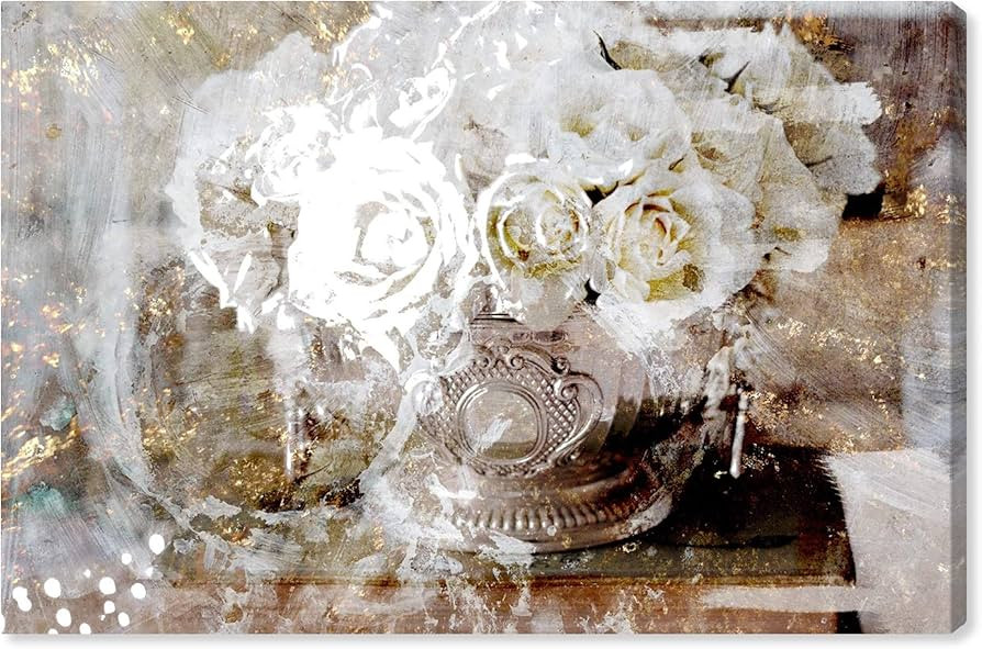 Amazon.com: Oliver Gal 11963_60x40_CANV_XXHD Olivergal 'Serving Roses' Canvas Art Wall Art, Tan, ... | Amazon (US)