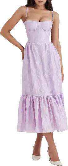 Mira Organza Corset Midi Dress | Nordstrom