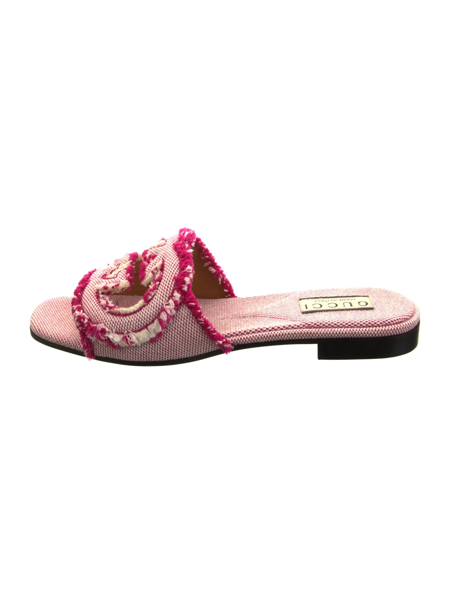 Gucci Cutout Accent Slides - Pink Sandals, Shoes - GUC2029483 | The RealReal | The RealReal