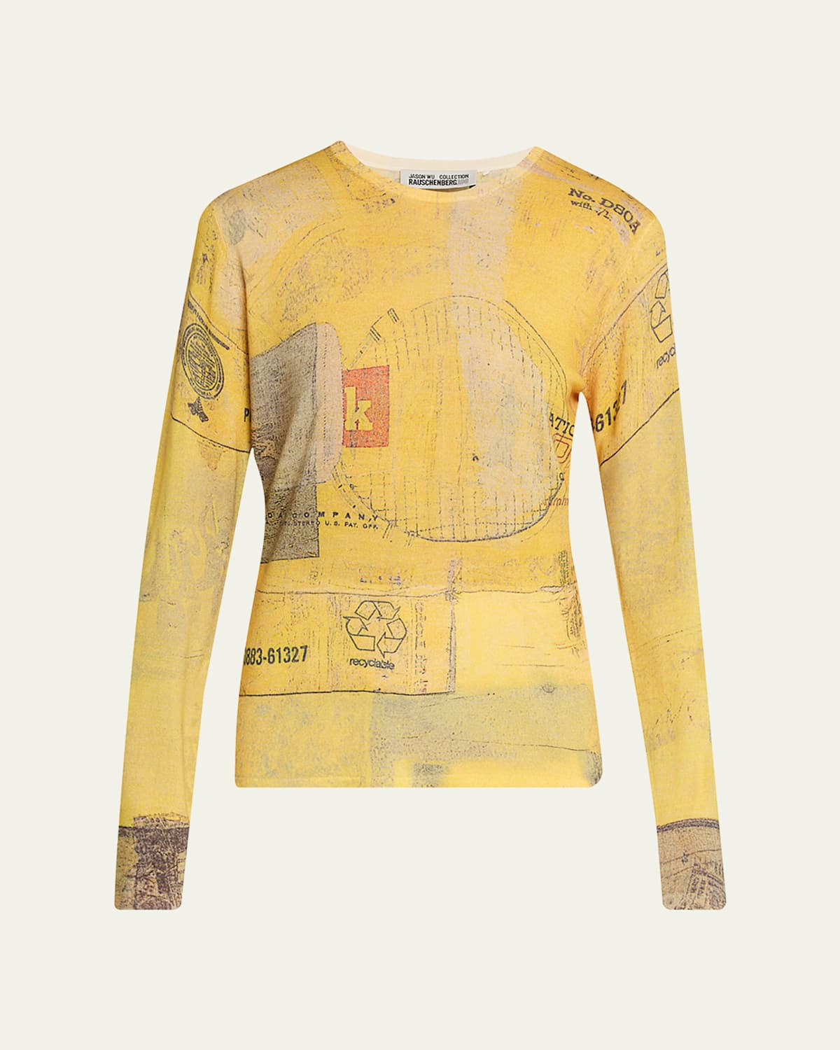 x Robert Rauschenberg Sulphur Bank-Print Sweater | Bergdorf Goodman