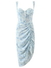 'Jolie' Floral Printed Buttoned Front Cinched Midi Dress | Goodnight Macaroon