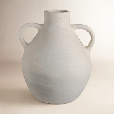 Perth Paper Mache Vase Eco Mix White H 13.6" & Dia 11.8 | Wayfair North America