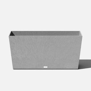Midori 39 in. Gray Plastic Long Trough Planter | The Home Depot