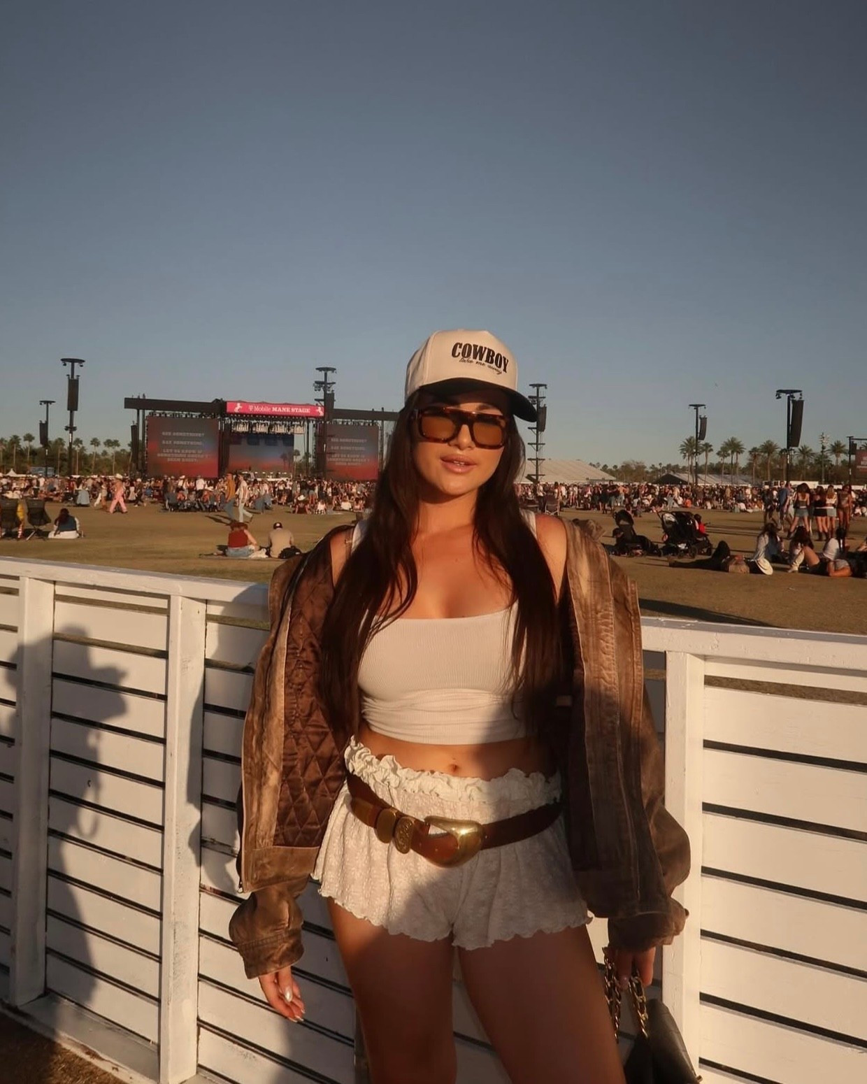 Neutral bomber jacket and trucker hat outfit for Stagecoach - wearing the comfiest shorts from revolve 

#LTKSeasonal #LTKFestival #LTKootd