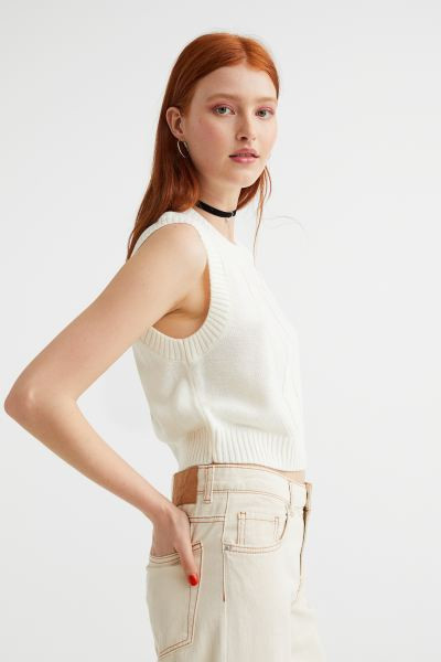 Jacquard-knit Sweater Vest | H&M (US + CA)