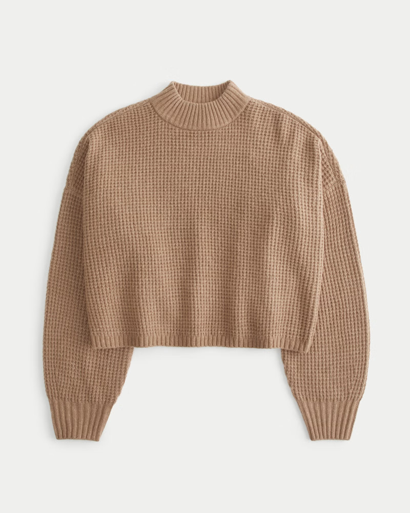 Easy Cozy Waffle Mock-Neck Sweater | Hollister (US)