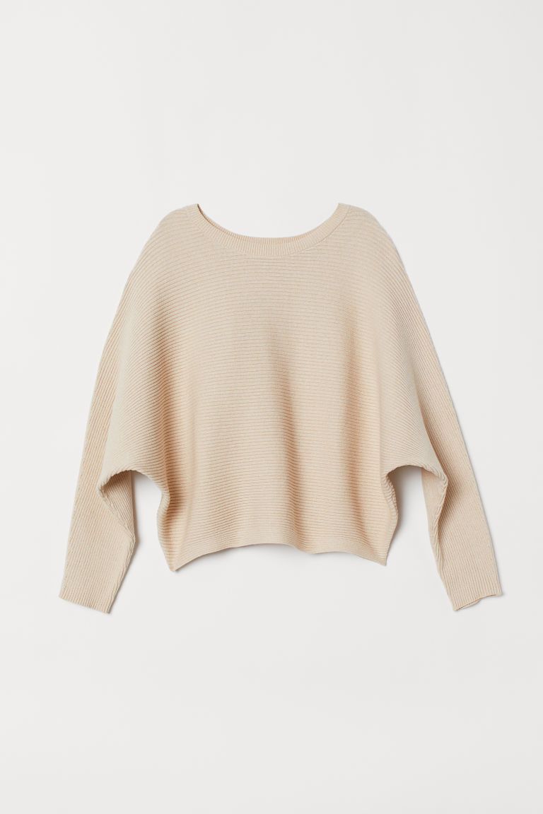 Ribbed Sweater - Light beige - Ladies | H&M US | H&M (US)