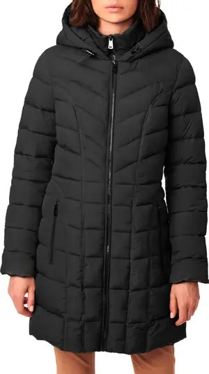 Water Resistant Packable Hooded Puffer Coat with Removable Bib Insert | Nordstrom