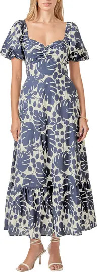 Floral Print Puff Sleeve Maxi Dress | Nordstrom