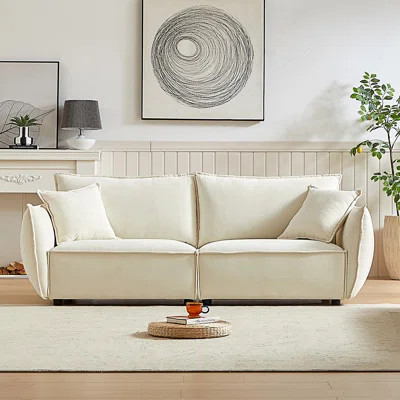 Modern Living Room Sofa With Extra 2 Pillows, Comfy Sofa | Wayfair North America