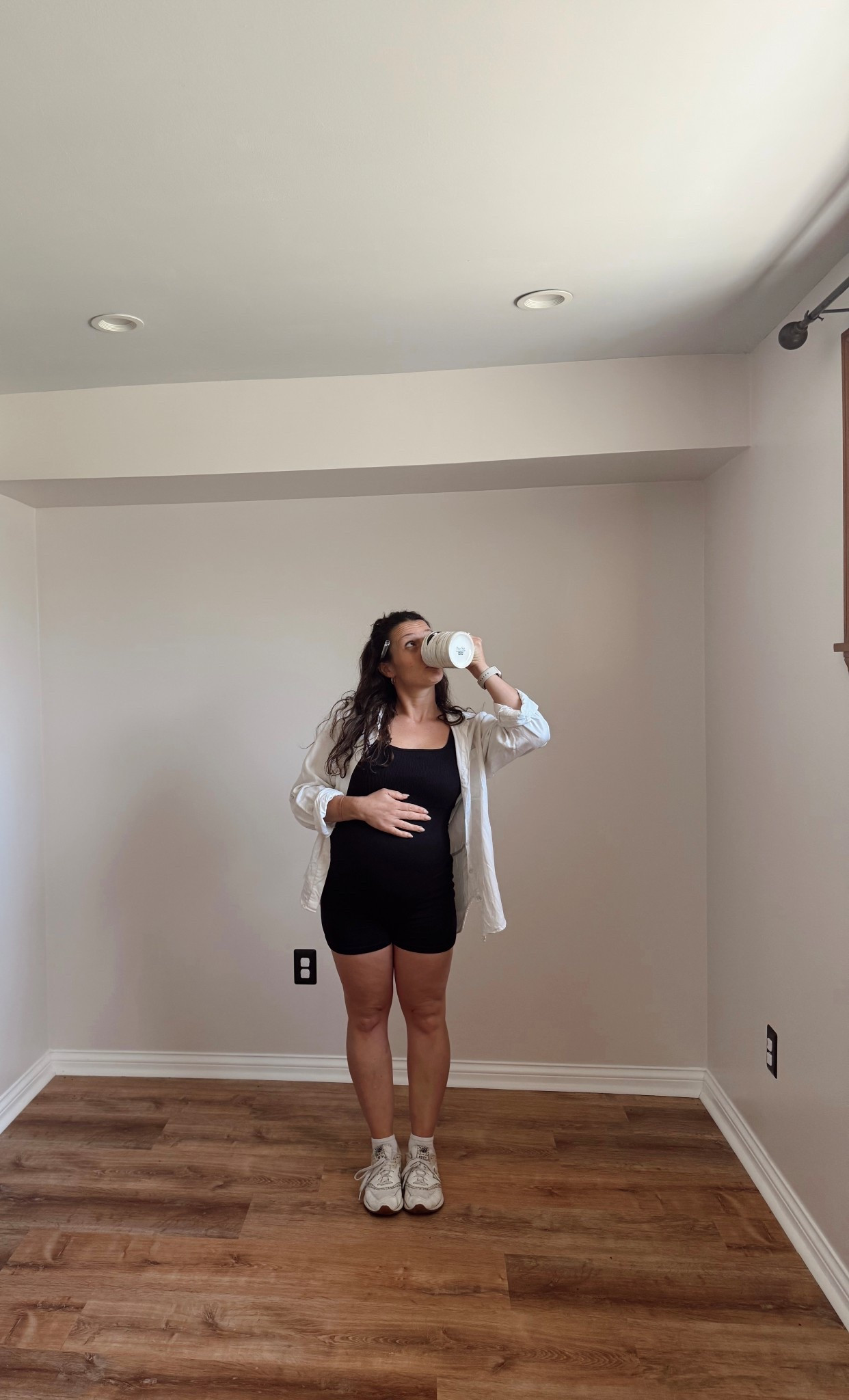 Loving the challenge of dressing the bump in pieces I can keep wearing long after baby arrives 🤍✨ From stretchy exercise onesies and easy rompers to classic button-downs, I’m all about finding bump-friendly staples that work now and postpartum. #BumpStyle #MaternityOutfits #PregnancyFashion 

#LTKBump #LTKBaby #LTKStyleTip