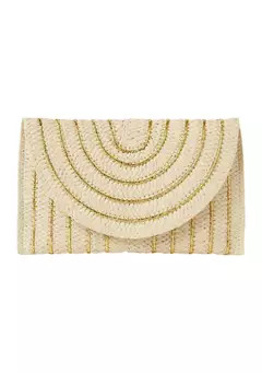 SOL and MER Straw Clutch | Belk