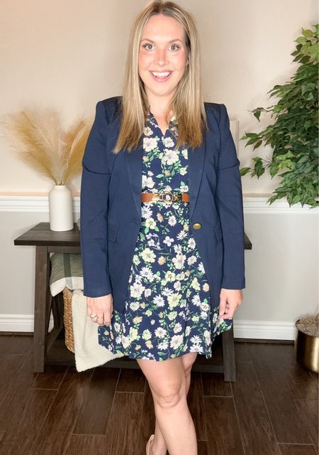 50% off everything at Loft + free shipping with code CYBER!! With me going back to work this week, Loft has always been one of my go-tos!  I’m wearing a size small in the dress and a size 6 in the blazer at 3.5 months postpartum. 

Spring outfit, spring dress, work outfit, work wear 

#LTKsalealert #LTKstyletip #LTKworkwear