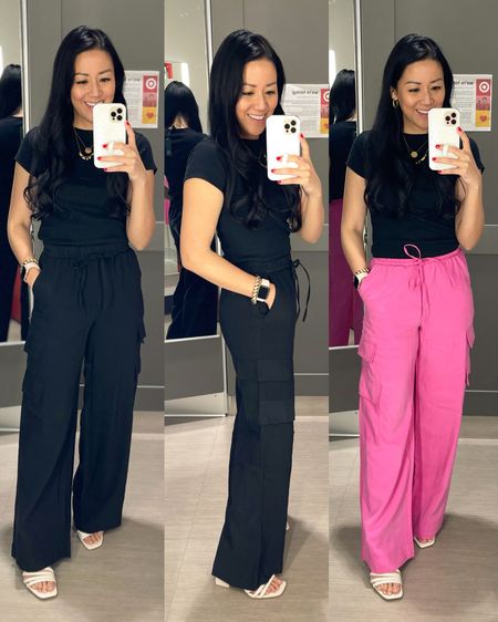 Size medium tee
Size XS pants
Heels are true to size 


Target style
Target fashion
Style over 40
Cargo pants
Spring outfit 

#LTKstyletip #LTKover40 #LTKfindsunder50