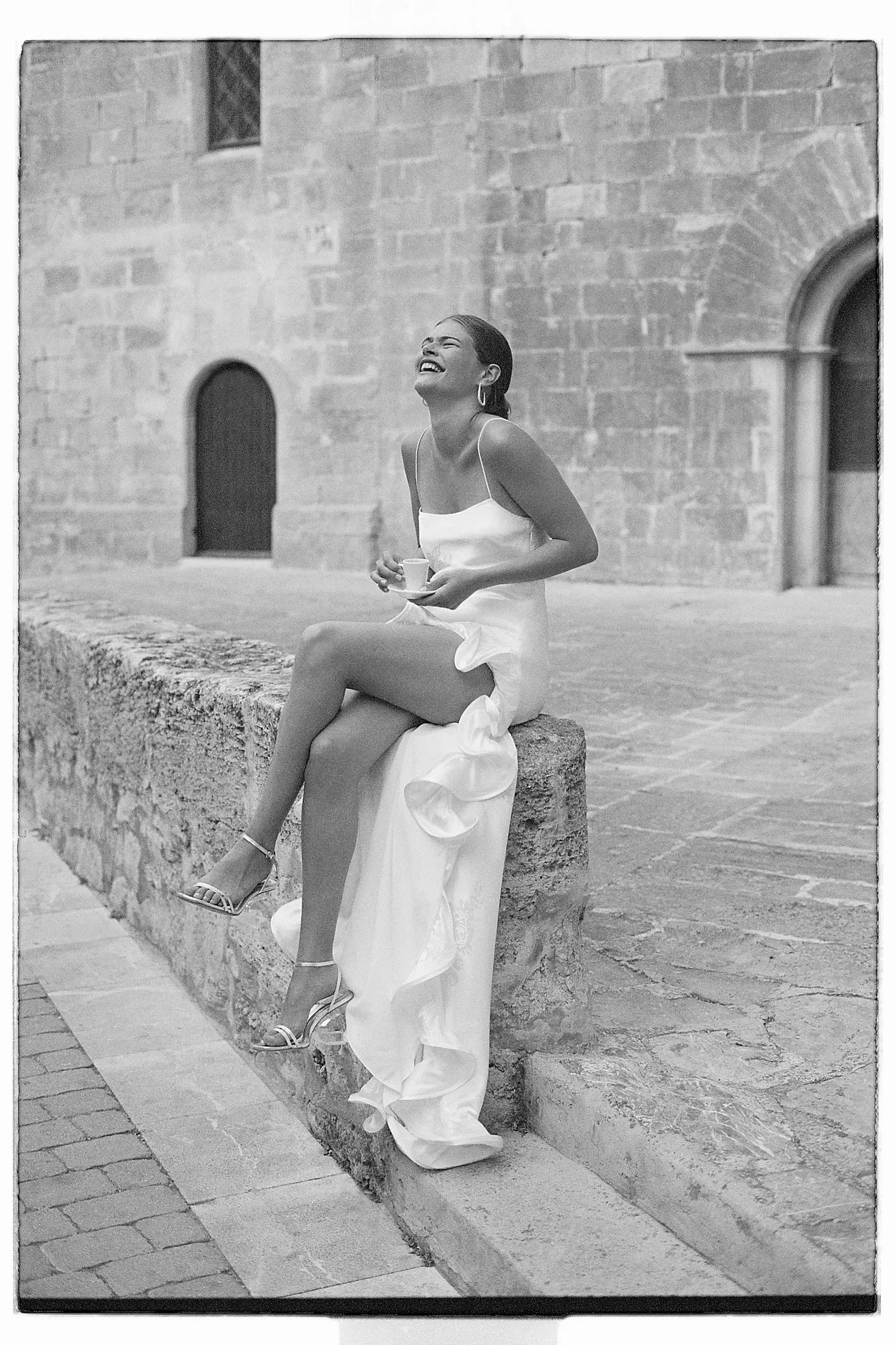 Ronny Kobo Valencia Flounce-Hem High-Low Gown | Anthropologie (US)