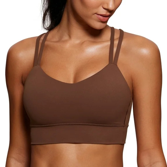 CRZ YOGA Butterluxe Longline Sports Bra Womens Lightweight Comfortable Workout Bra with Molded Cu... | Walmart (US)