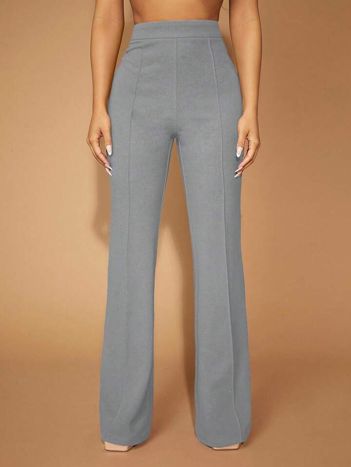 SHEIN SXY Plus Size Women Plain Minimalist Casual Pants Office Wear Women | SHEIN