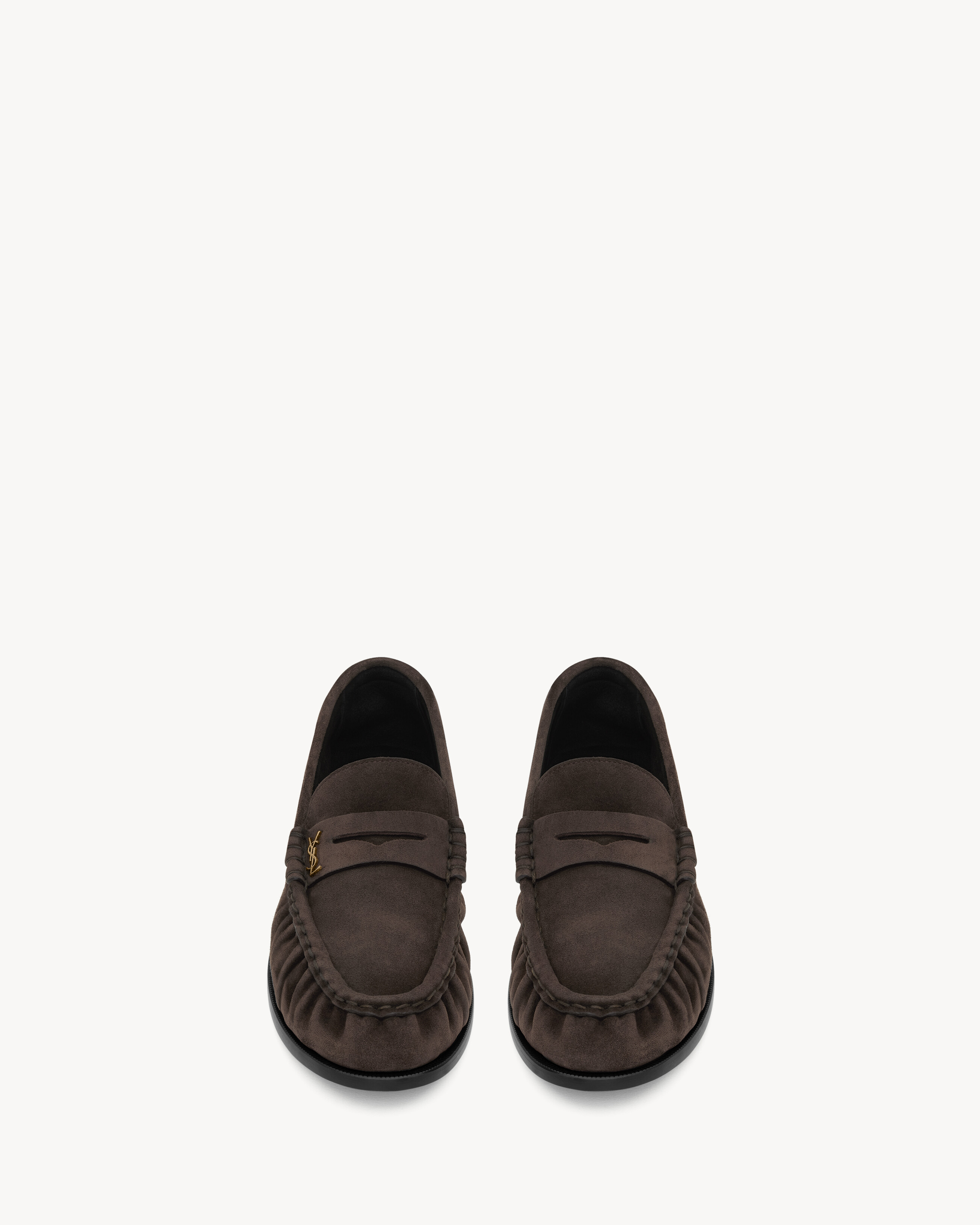Saint Laurent Le Loafer Supple In Suede - Amber - Men - 44.5 | Saint Laurent Inc. (Global)