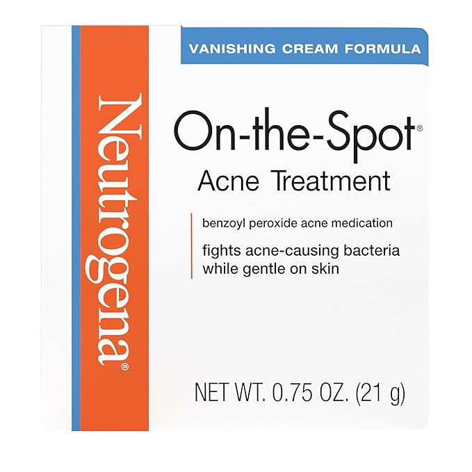 Neutrogena On-The-Spot Acne Spot Treatment Cream with 2.5% Benzoyl Peroxide, Gentle Face Blemish ... | Amazon (US)