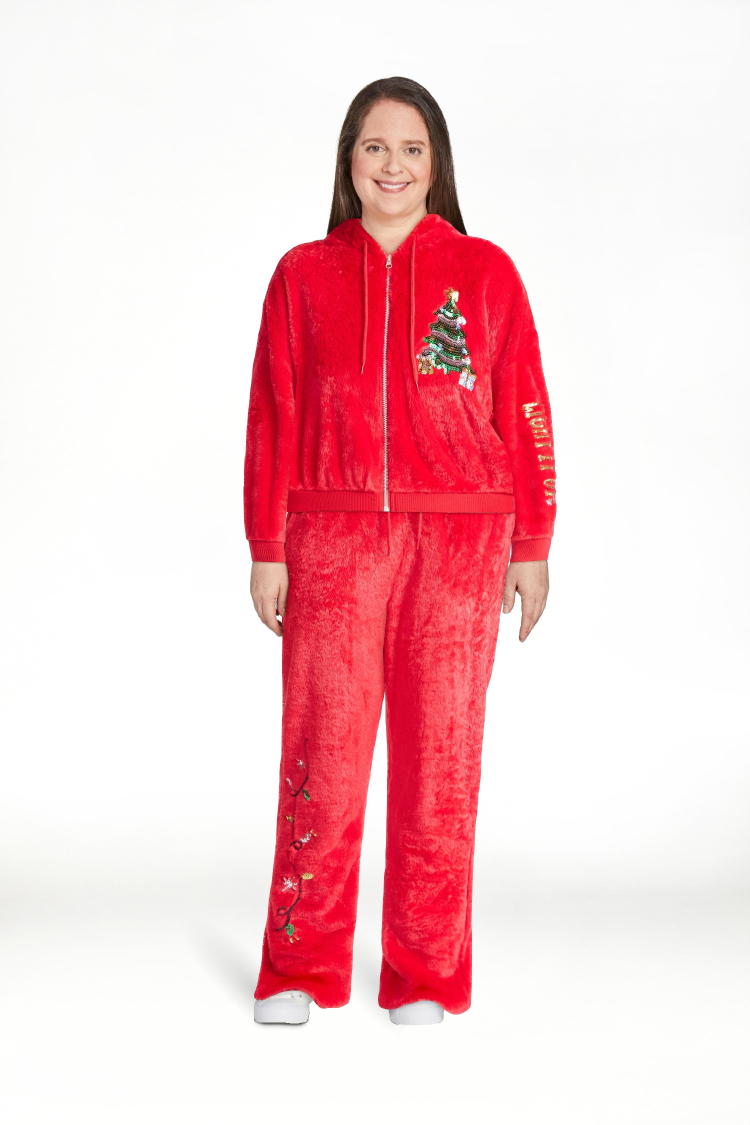No Boundaries Christmas Plush Jacket, Women's & Women's Plus | Walmart (US)