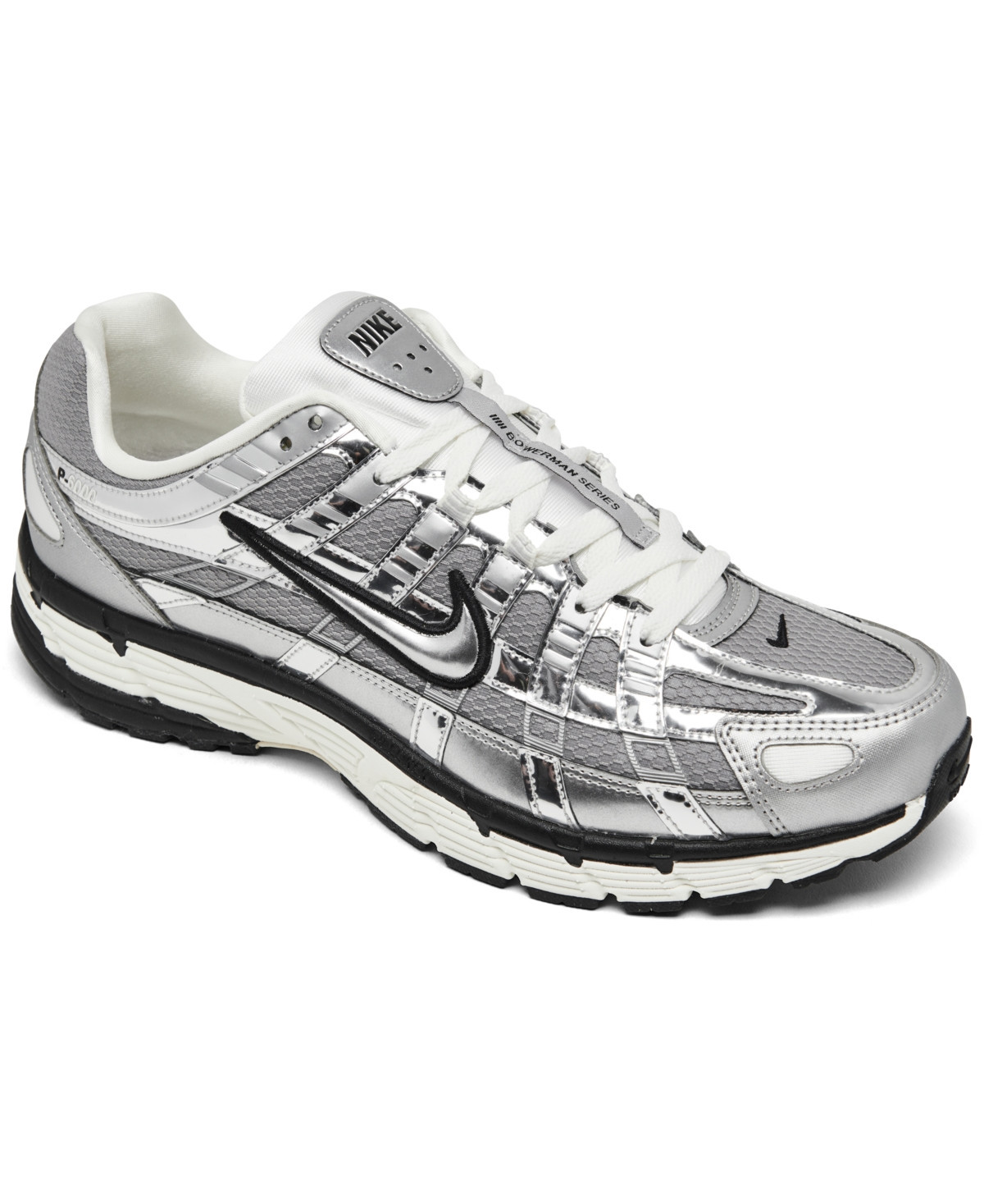 Nike Men's P-6000 Casual Sneakers from Finish Line - Metallic Silver, White | Macy's