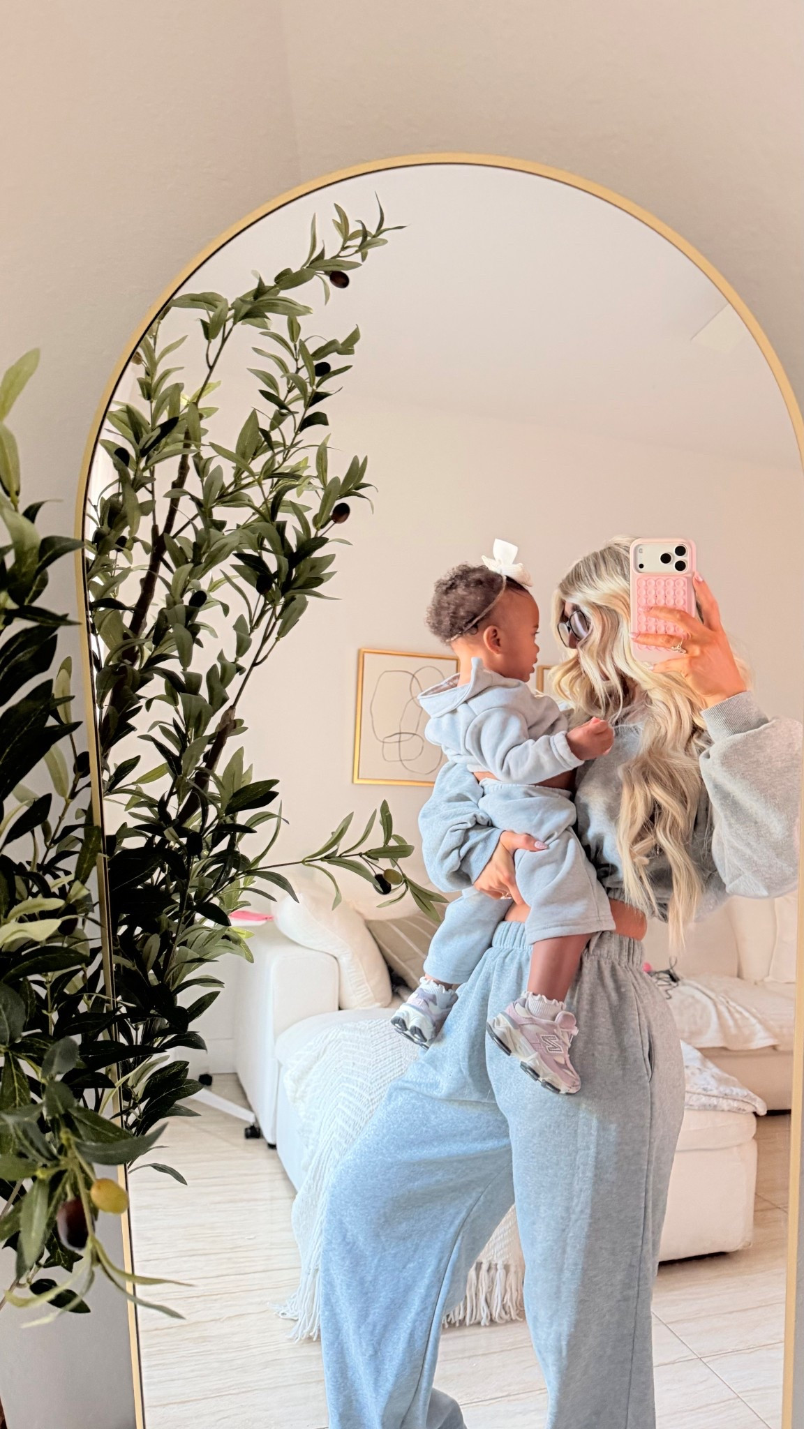 Mommy and me matching gray sets ☁️🎀 

#LTKValentine #LTKBaby #LTKmomlife