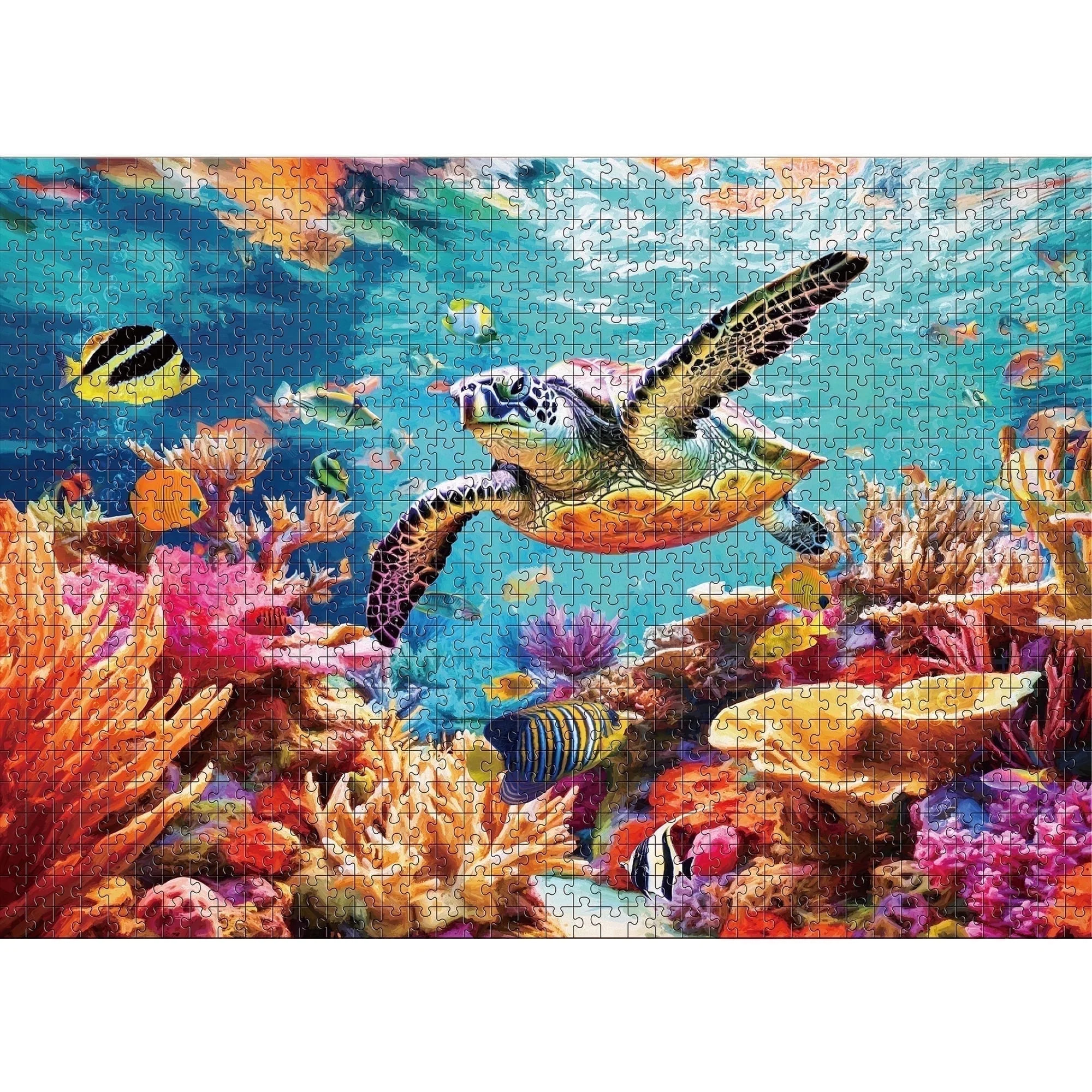 Lamplig Puzzles for Adults 1000 Pieces - Ocean Beach Sea Turtle Coral - 1000 Piece Puzzles with L... | Walmart (US)
