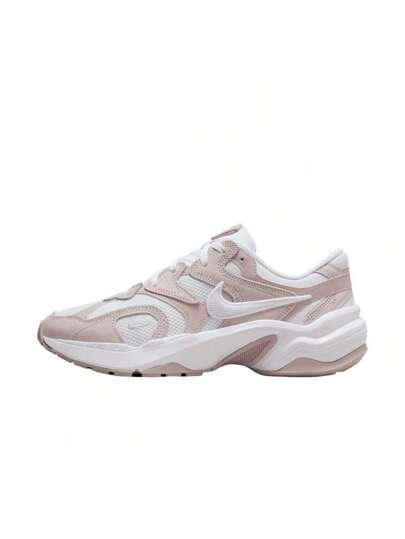 AL8 Comfortable Versatile Shock Absorbent Non-Slip Breathable Women Low-Top Running Shoes, White & Pink, FJ3794-001 | SHEIN