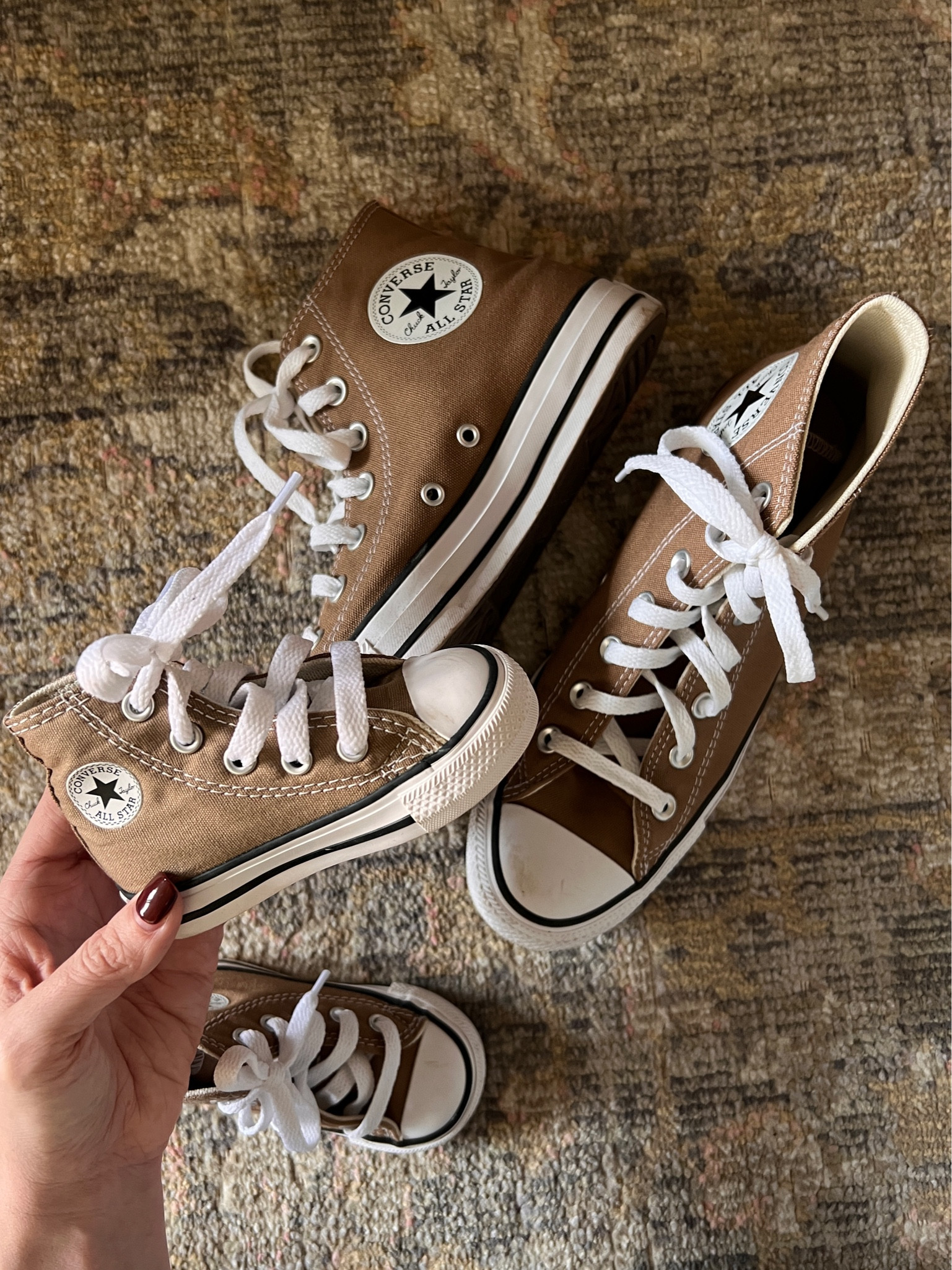 Matching baby shoes - tan converse sneakers for fall 

#LTKSeasonal #LTKshoecrush #LTKbaby