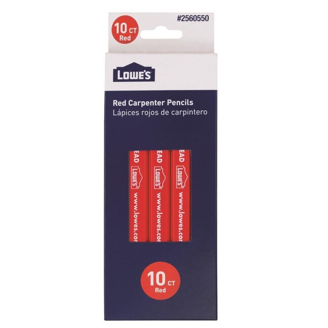 Lowe's 10-Pack 7-in Red Carpenter Pencil | Lowe's