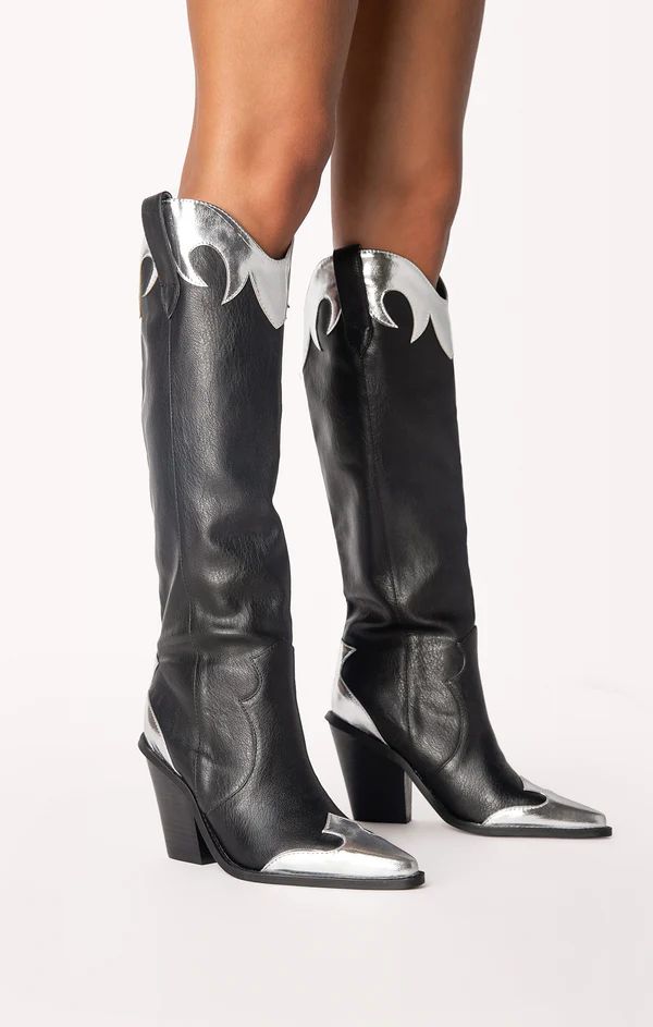 Billini Sayuri Western Boot ~ Black & Silver | Show Me Your Mumu