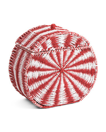 Two Tone Candy Cane Figural Storage | TJ Maxx