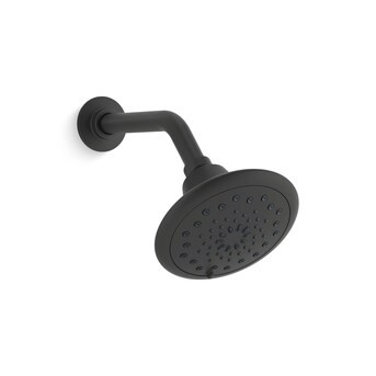 KOHLER Avail Matte Black Round Fixed Shower Head 1.75-GPM (6.6-LPM) | Lowe's