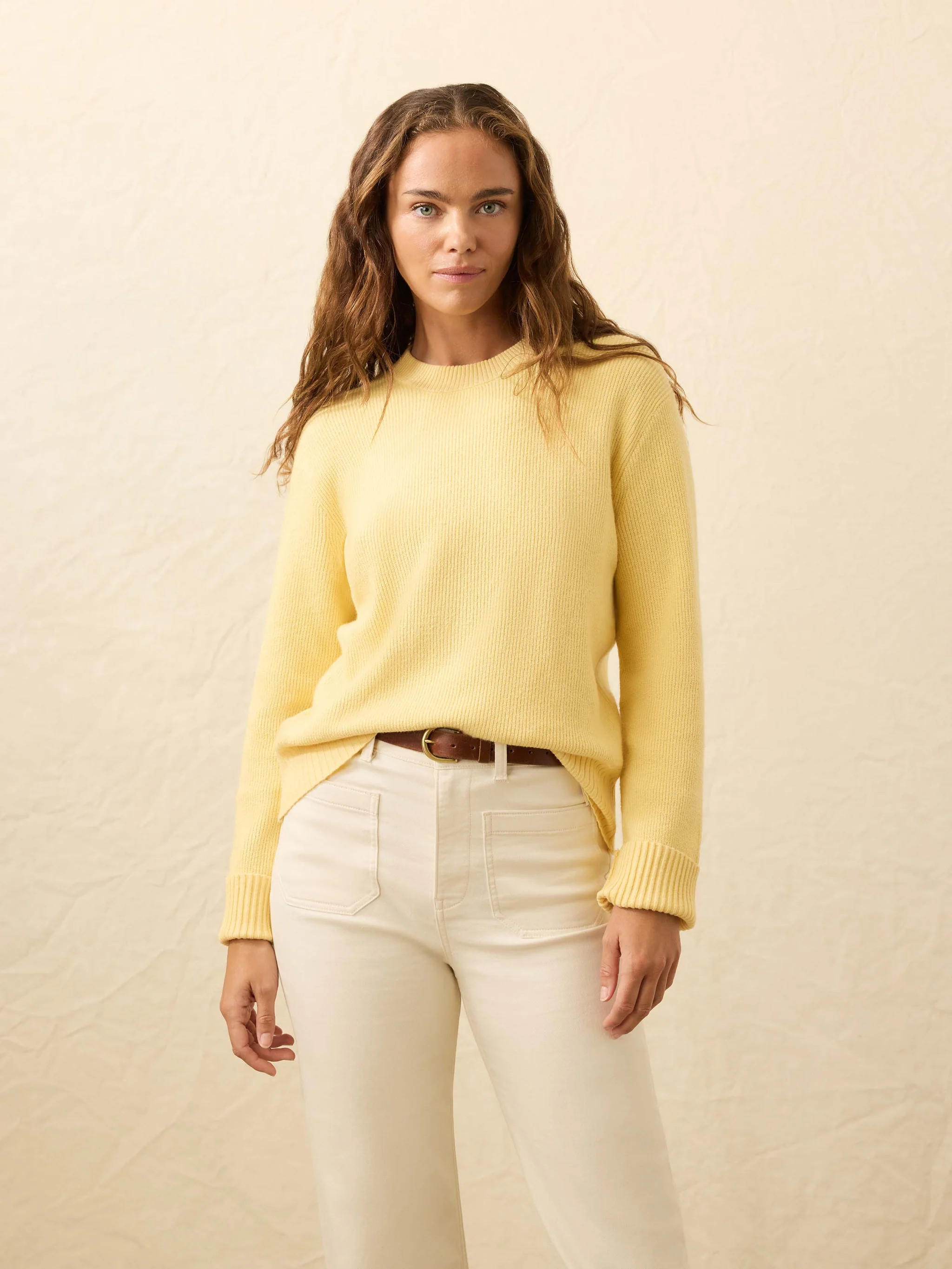 Jackson Crewneck Sweater - Sunray | Faherty