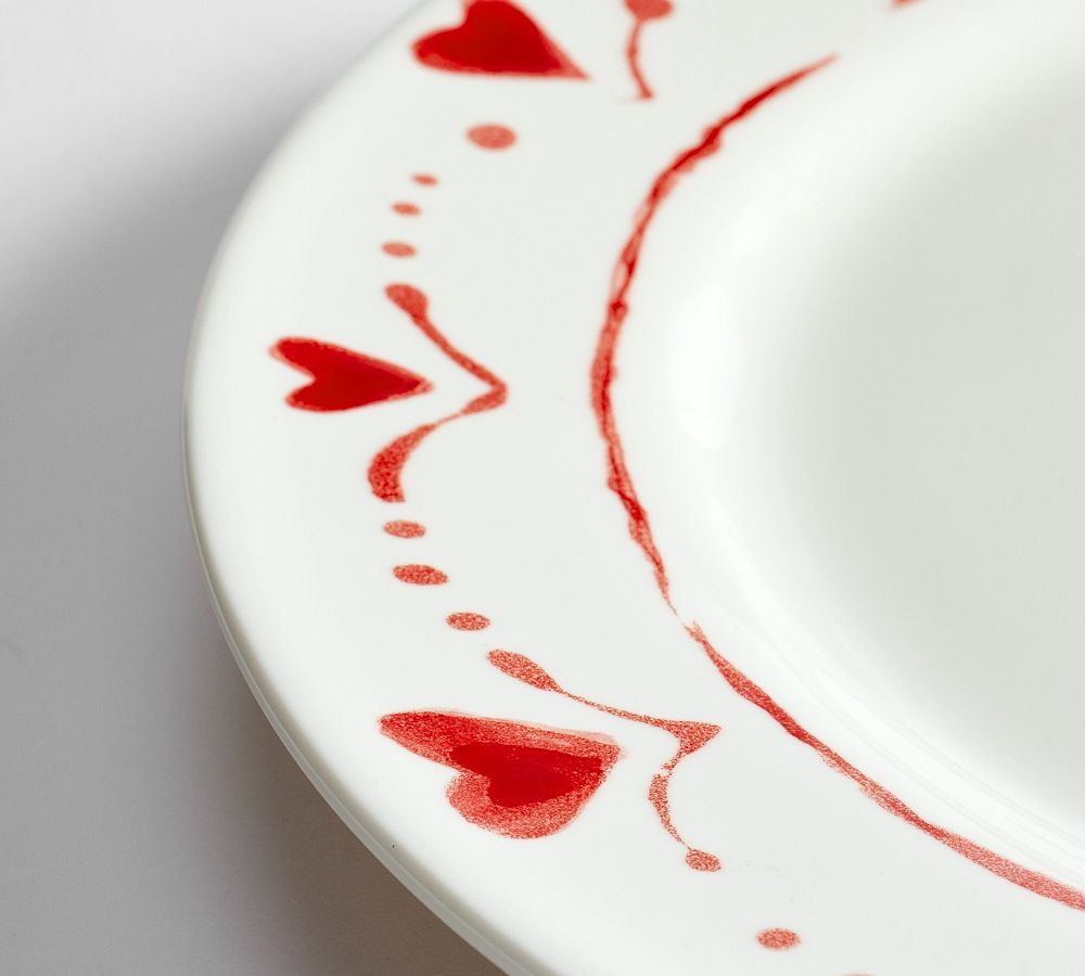 Painted Hearts Salad Plates - Set of 4 | Pottery Barn (US)