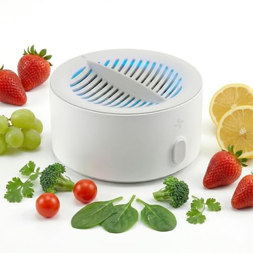 Puribreeze Produce Cleaner - Portable Fruit and Vegetable Washing Machine, OH-ion Food Purifier for Deep Cleaning Surface Residues, IPX7 Waterproof Cordless Device for Berries & Meat (1 PC) | Amazon (US)