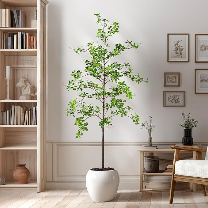 7FT Artificial Black Olive Tree Artificial Olive Plants, Tall Faux Olive Tree Faux Silk Plant Fak... | Amazon (US)