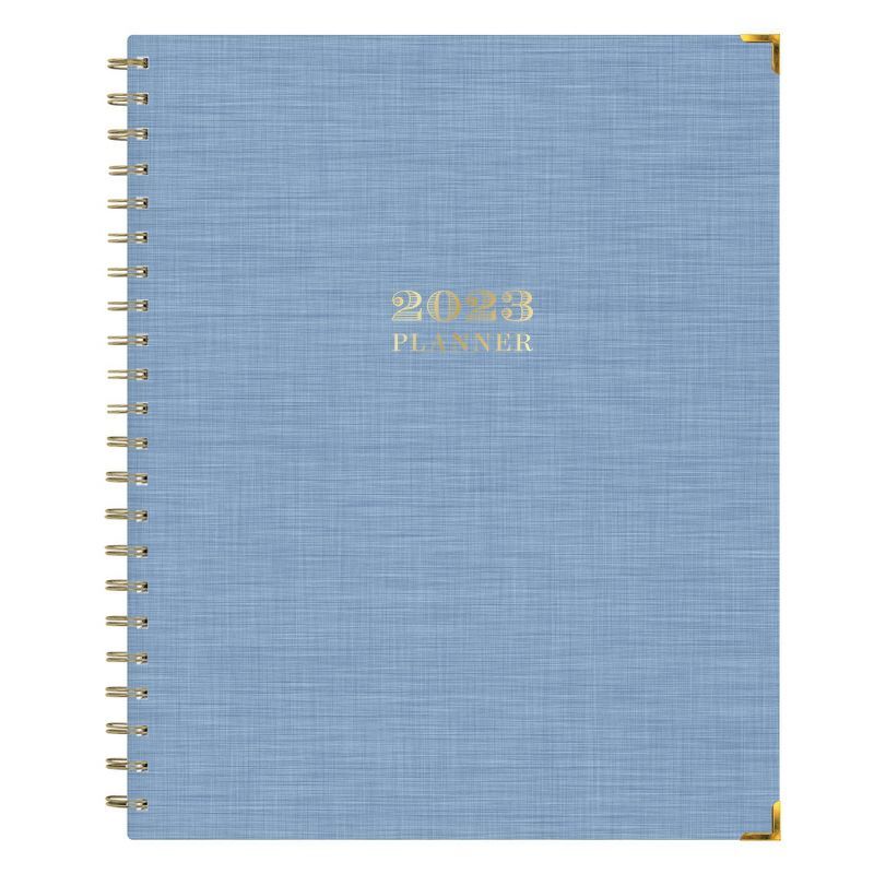 2023 Planner Bookcloth Weekly/Monthly 8.5"x11" Periwinkle - Day Designer | Target