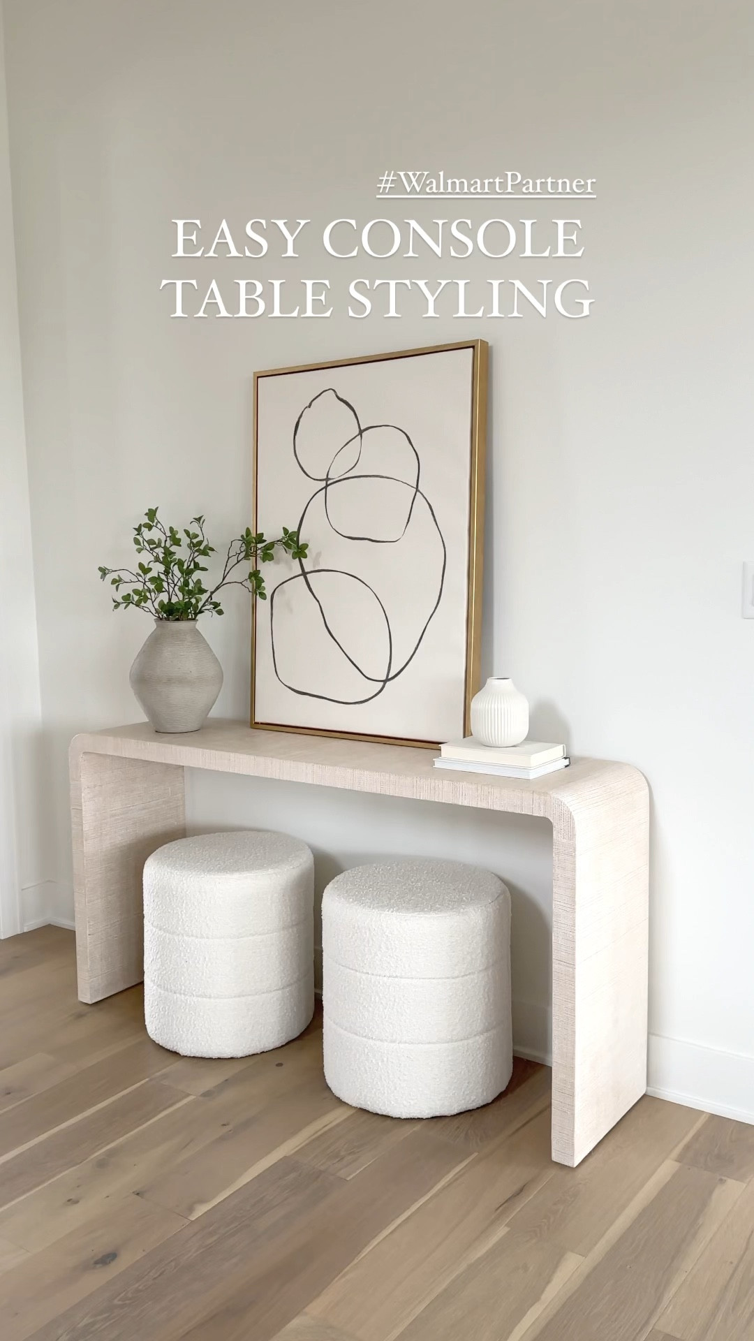 Decorate my minimalist console table with these home decor finds from @walmart!

#walmartpartner #walmarthome

#LTKhome #LTKVideo