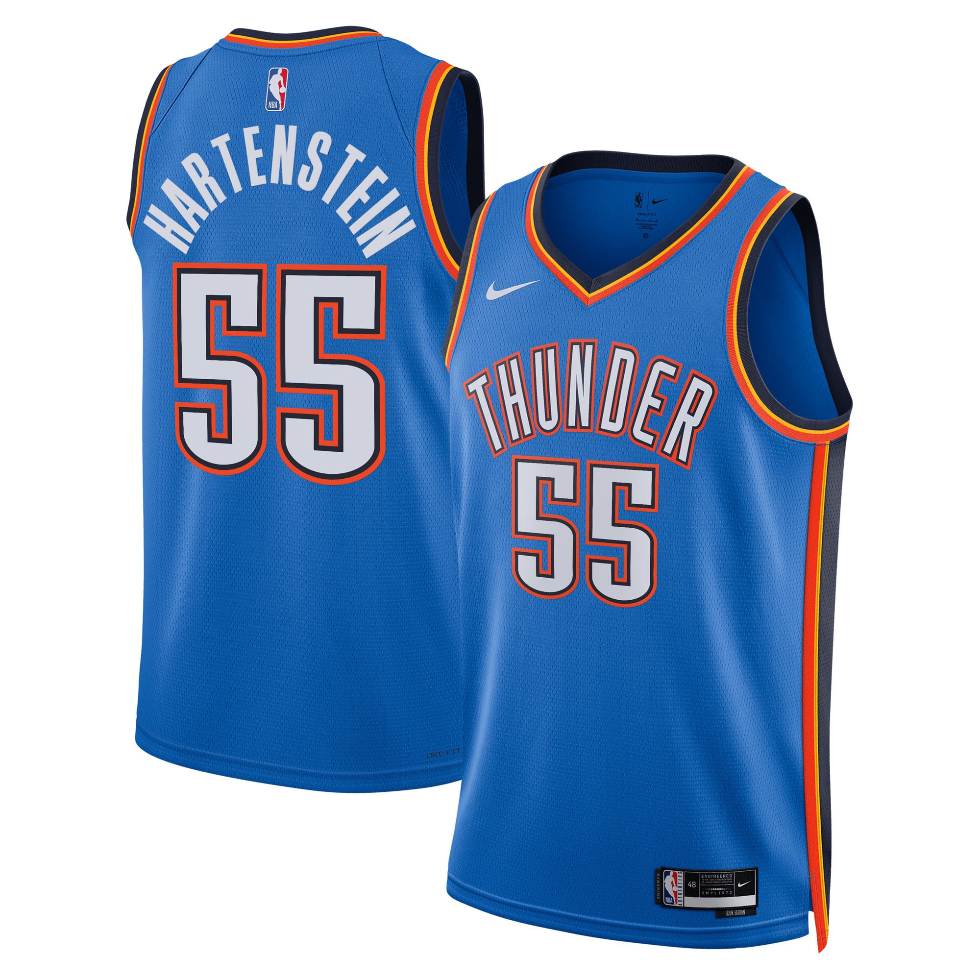 Isaiah Hartenstein Oklahoma City Thunder Nike Unisex Swingman Player Jersey - Icon Edition - Blue | Fanatics