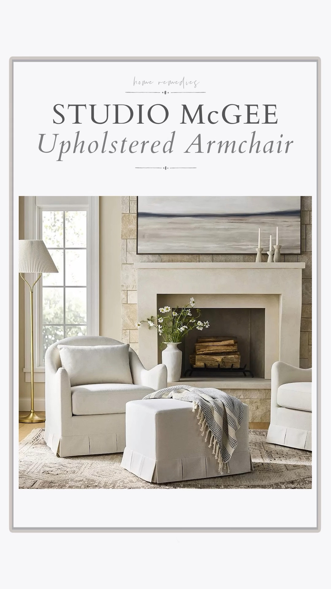The prettiest armchair and matching ottoman - perfect for seating in a family room, living room, bedroom or home office! upholstered furniture, armchair, accent chair, cottage, vintage modern, modern organic, traditional, Studio McGee, Target

#LTKWatchNow #LTKStyleTip #LTKHome