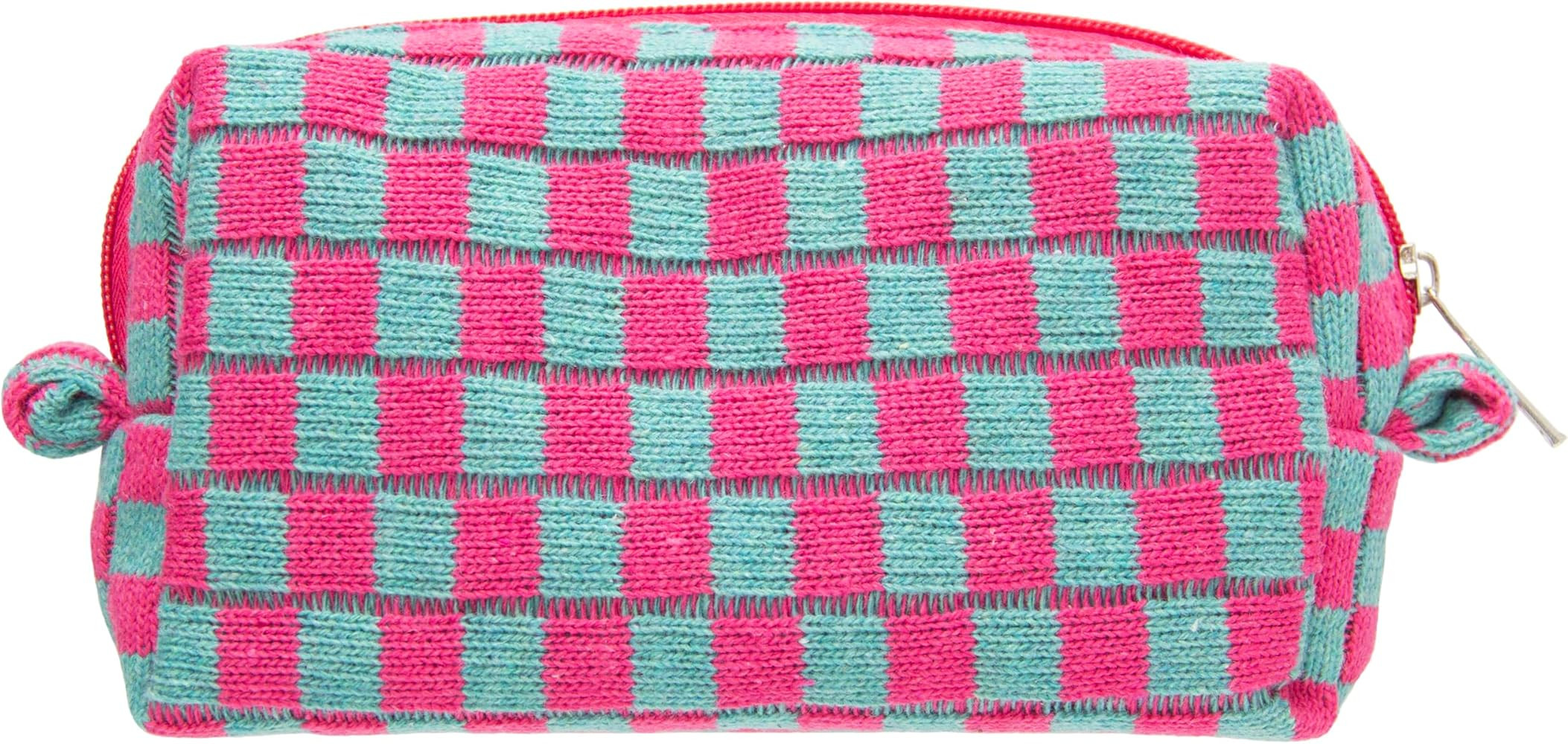 PAZIMIIK Checkered Makeup Bag for Purse Portable Zipper Make Up Pouch Small Cosmetic Case for Tra... | Amazon (US)