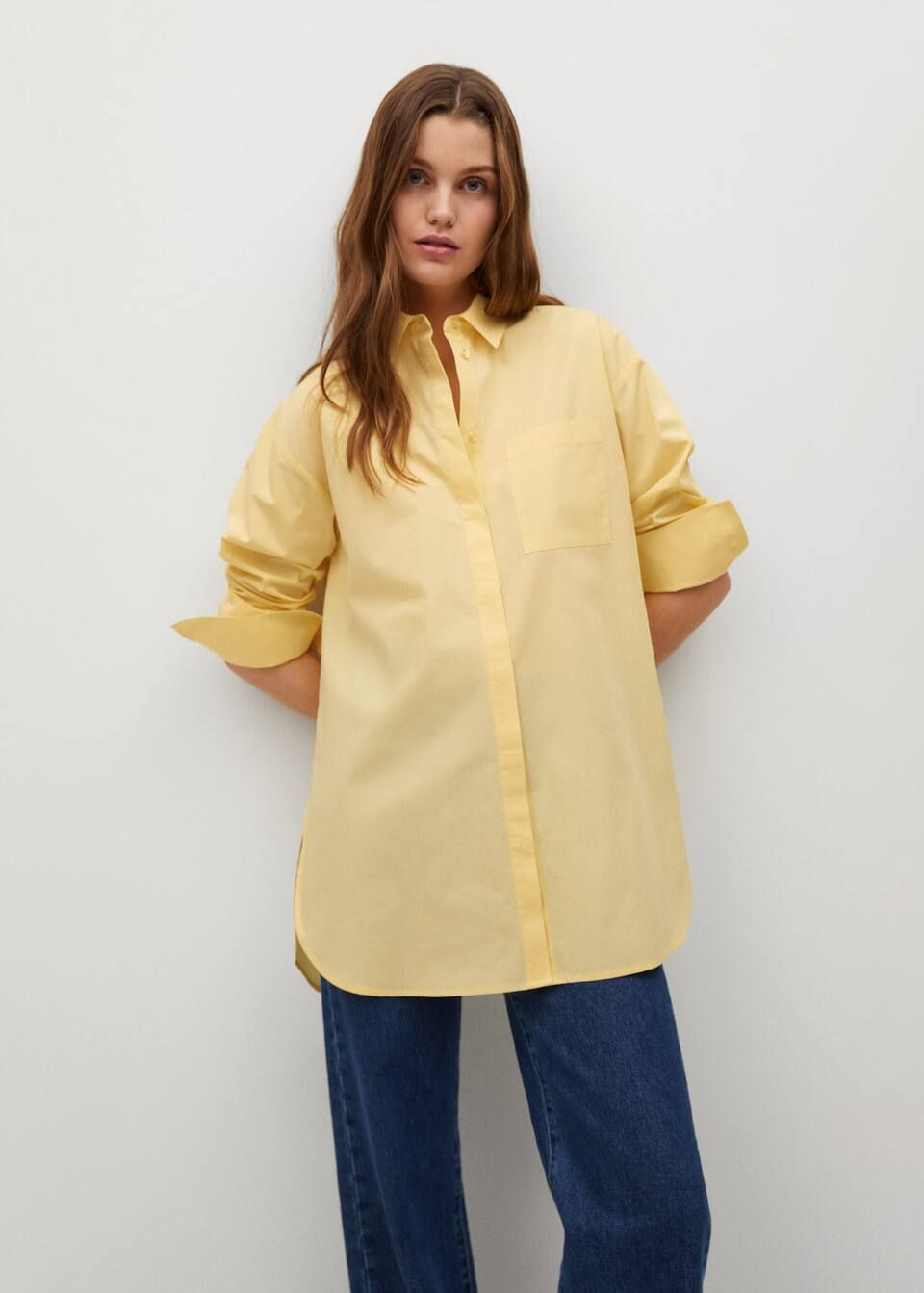 Oversize poplin shirt | MANGO (UK)