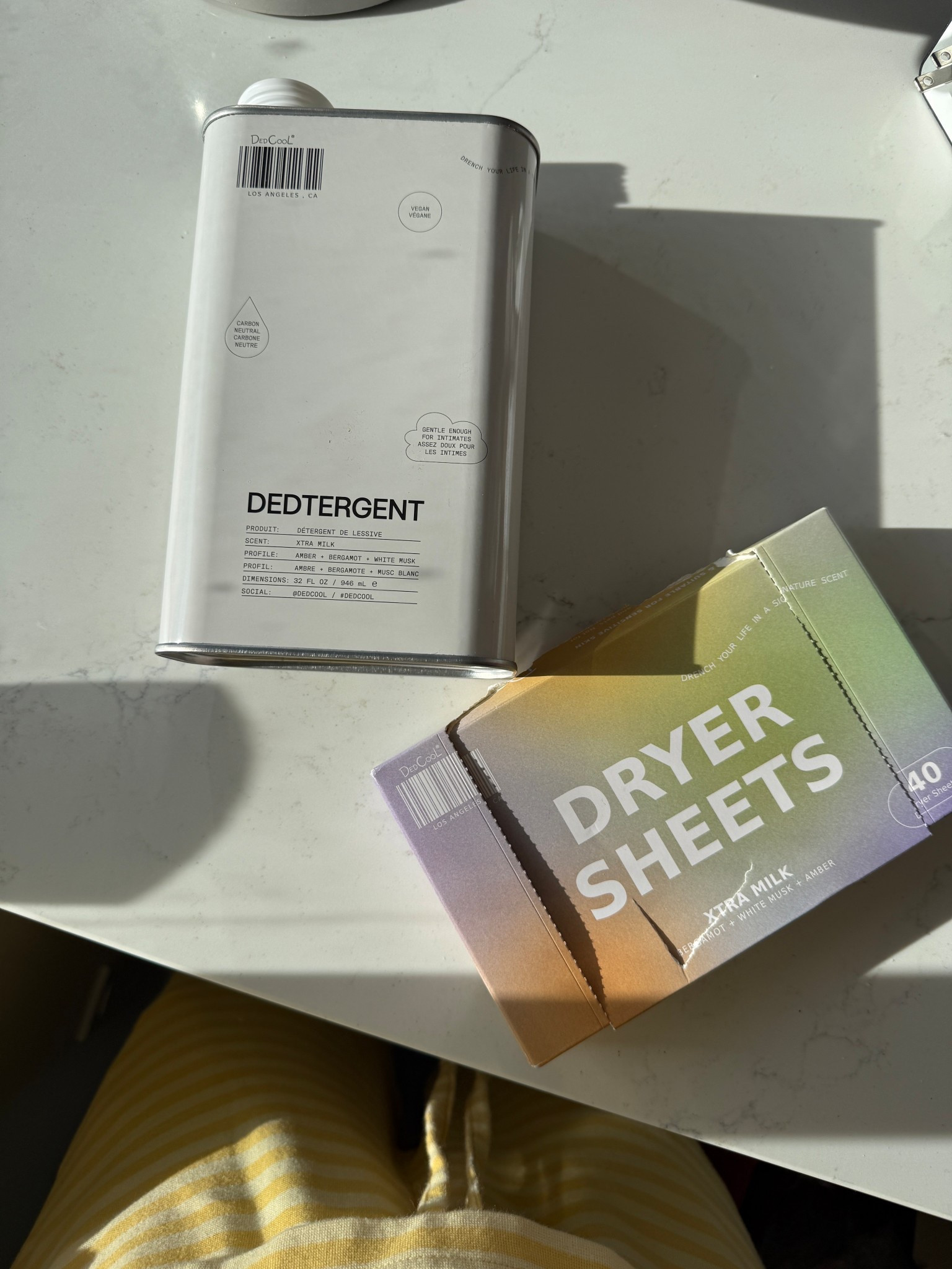 When it’s sheet-washing day and I want my sheets and bedroom to feel XTRA yummy, I use XTRA MILK with DedCool … you will LOVE  