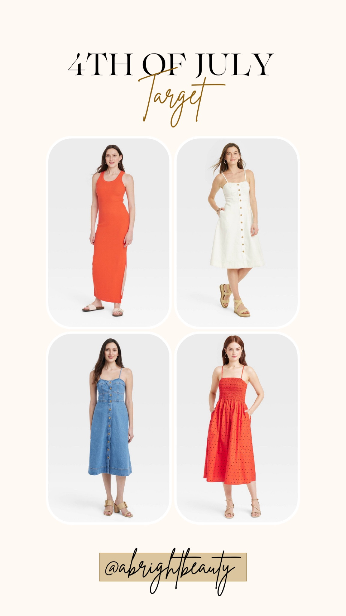 Fourth of July dresses from Target 🇺🇸

Target dresses, affordable dresses, Fourth of July outfit, patriotic outfit, summer dress, summer outfit, ootd

#LTKSeasonal #LTKstyletip #LTKfindsunder50