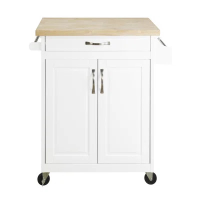 Coopersburg Kitchen Cart Winston Porter Base Finish: White | Wayfair North America