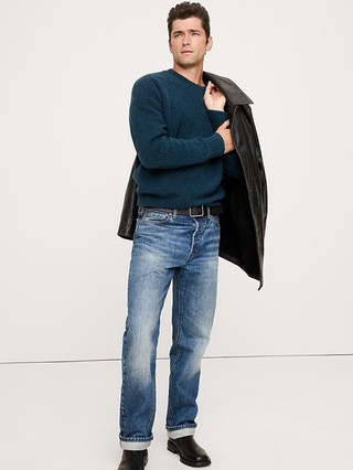 Fuzzy Crew-Neck Sweater | Banana Republic (US)