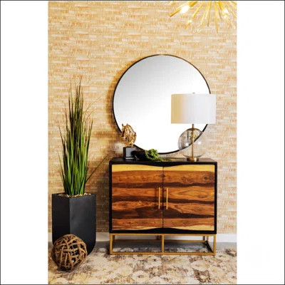 Walnut And 2-Door Accent Cabinet | Wayfair North America